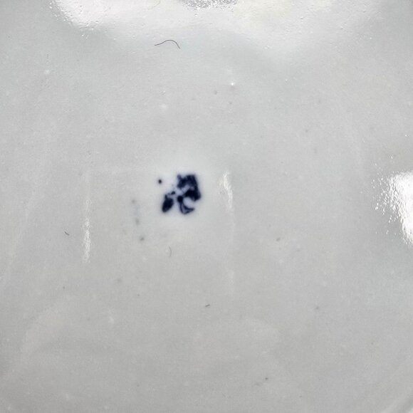 Antique Chinese Dragon Motif Porcelain Dinner Plate Blue & Red Design JE301 - Picture 8 of 8